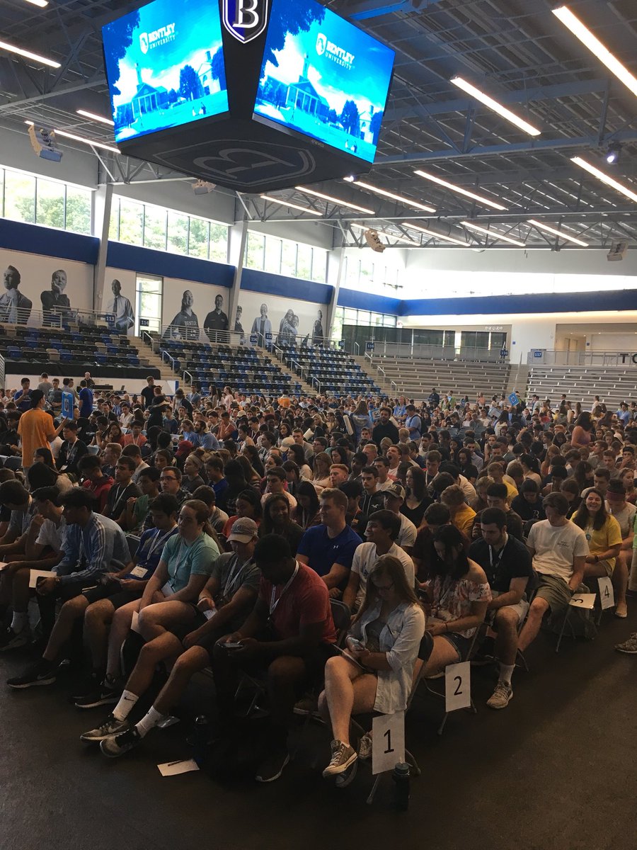 Getting ready to introduce the Bentley Beliefs to the Class of 2022 👍🙌
