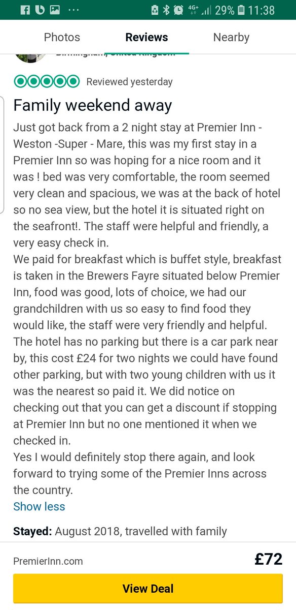 Great feedback from a first timer <a href="/BrewersfayreW5M/">Brewers Fayre WSM</a>  <a href="/PiWSMSeafront/">PI WSM Seafront</a> #oneteam #oneguest #canwehaveacarparkyet #LOL  <a href="/davidspensley/">David Spensley</a> <a href="/SouthWestAreaPI/">South West Area</a> <a href="/SDEBDD/">simon ewins</a>