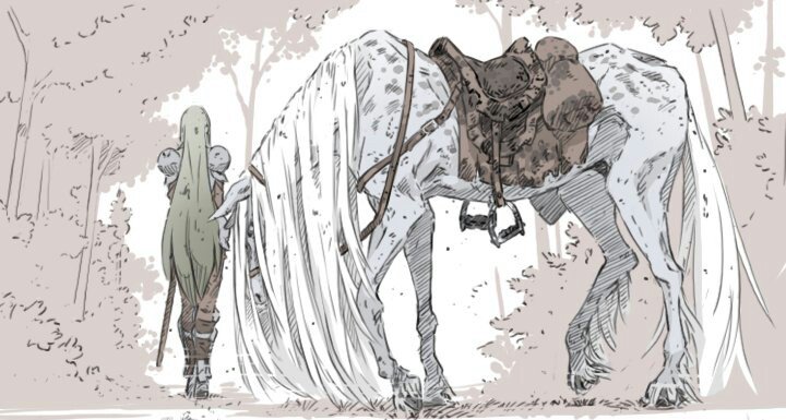The Knight of the Grey was wandering aimlessly about, she had no destination as she walked and her horse that she barely rode followed behind her with it's head down. They've walked without sleep for years upon years, searching for a place that the Knight's assistance is needed.