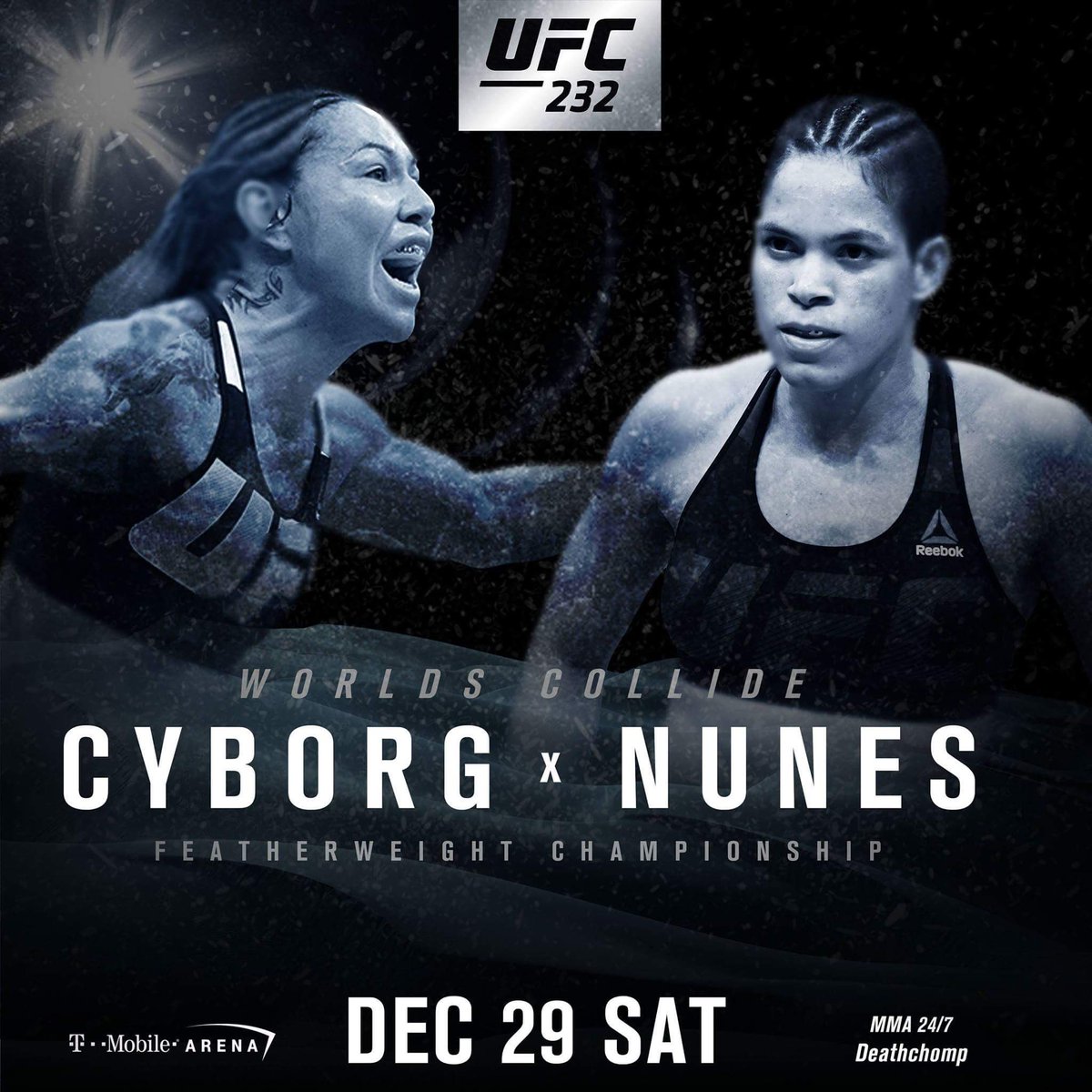 Deathchomp_'s tweet photo. UFC 232 @criscyborg vs @Amanda_Leoa #ufc232 #ufc228 #ufc229 #ufc230 #ufc231 #ufcLincoln #ufcMoncton https://t.co/6WYalygp6l