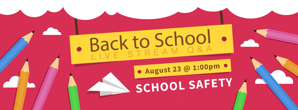 CharMeckSchools's tweet photo. Don't miss the #CMSb2s School Safety Live Stream Q&amp;A with @CMSPOLICE and @TracyRuss TODAY at 1pm!

More info: https://t.co/rDVLkUrxrz

@CMSbus replay:
https://t.co/VXspEXEukl

@CMSnutrition replay:
https://t.co/SzHZlD8UBA

@CounselorsOfCMS replay:
https://t.co/4On5nxMhly https://t.co/lNkUsGiO5d
