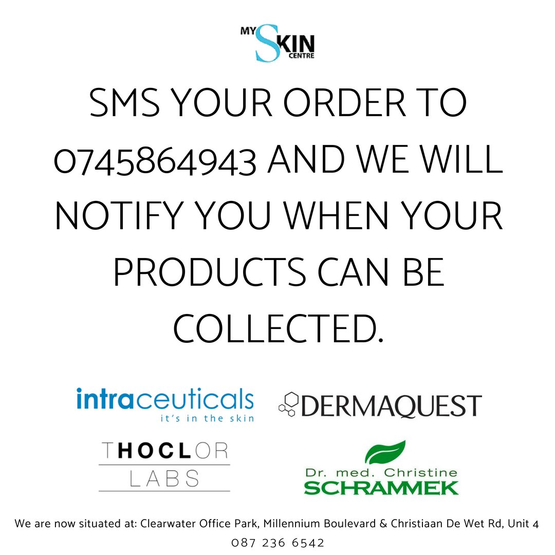 Being beautiful means being consistent!
Order your Dr Schrammek products via SMS and we'll let you know when they're ready for pick up!

#myskincentre #drschrammek #dermaquest #intraceuticals #beauty #skin