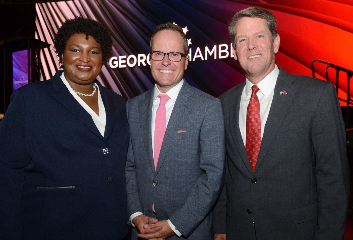 @GAChamber was proud to host @BrianKempGA  & @staceyabrams this week at our annual Congressinal Luncheon. To learn more about their ideas to improve job creation, economic mobility and talent development go to 8for18.com