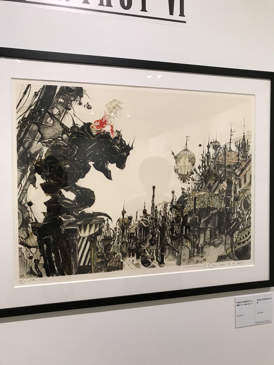 ポスター B1複製サイン入り「FINAL FANTASYと天野喜孝の世界展」 FINAL FANTASYと天野喜孝の世界展 フライヤー付 会場限定 ポストカード