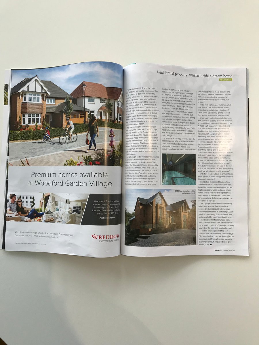 We’re delighted that our No.1 Hilltop development has been featured in this month’s @Insidernwest magazine. A very proud moment for us! #LuxuryHomes #InteriorDesign