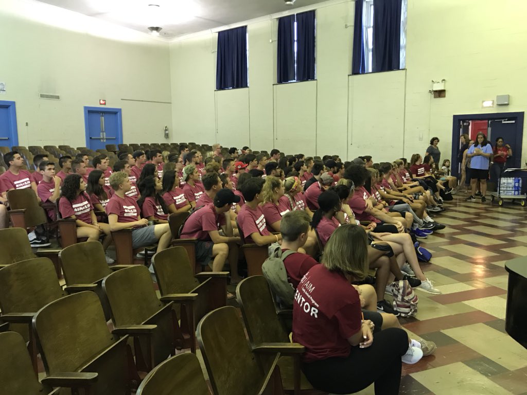 Thank you to all 120+ individuals from the AIM Early Arrival Program at @SaintJosephs for spending their day helping the Gomper’s Family get ready for another successful school year. Thanks <a href="/KINDSnacks/">KIND Snacks</a> for the magnificent refreshments. #PartnershipsMatter #RingtheBellPHL #Gompers