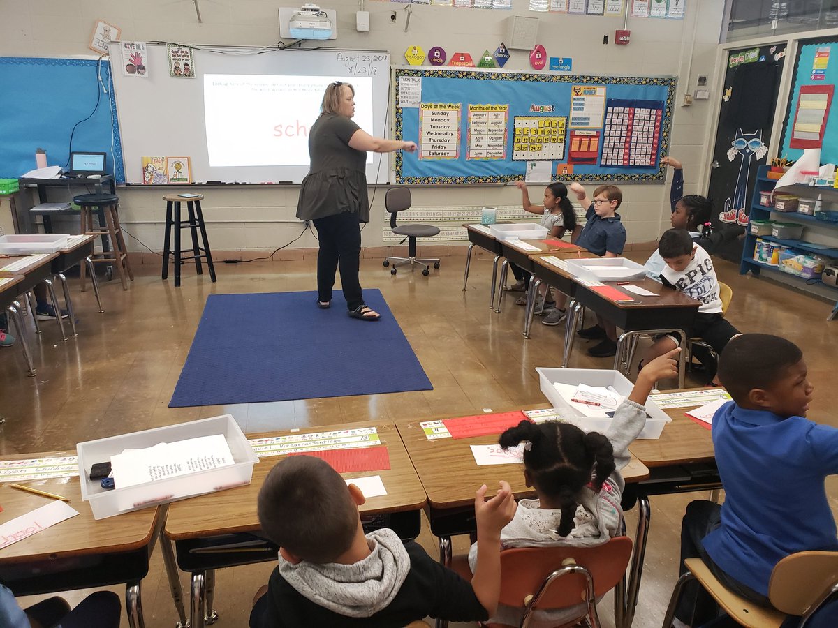 Phonics First is the Key this year. Load it, tap it, trace it, say it, sky write it, pound it, and read it. All multisensory strategies that will impact student learning. #weloveit
#GES
#JEFCOED 
#Brainspring
