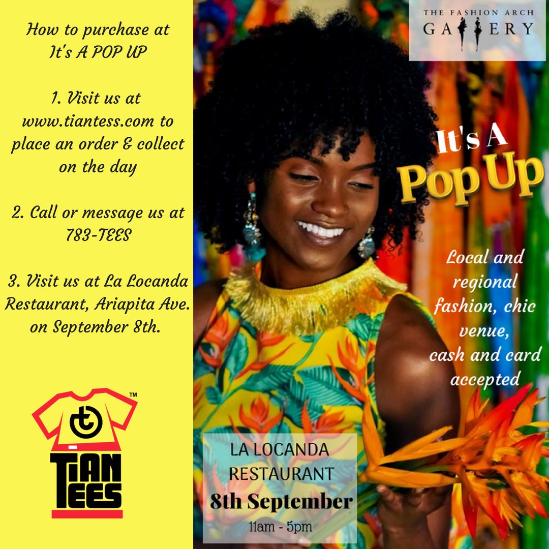 tiantees's tweet image. It’s A Pop Up &amp;amp; it’s 2 weeks away!!!💃🏽💃🏽💃🏽
•
• 
So many options to get your hands on our tees🙌🏾🙌🏾🙌🏾
#tiantees 
#tees 
#vinylprojects 
#trinidad 
#trinidadandtobago 
#rep868 
#popupshop