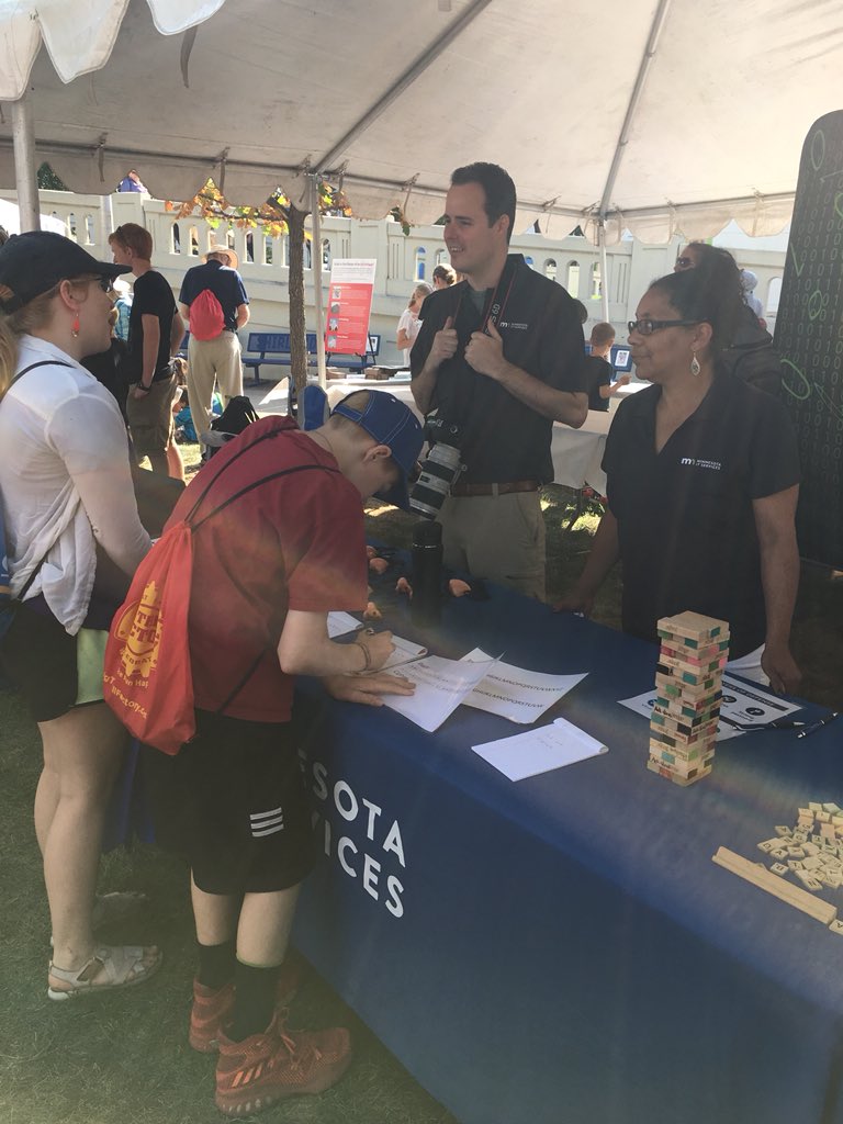 MNIT_Services's tweet photo. MNIT’s thrilled to get kids excited about #coding with a Caesar cipher activity! They are creating messages to share with each other and decode. #MNSTEMDay2018 #MNStateFair @MNSTEMNetwork https://t.co/nZtHjeL4YW