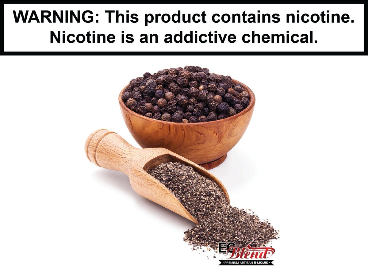 ECBlend's tweet photo. After a good session with a sweet, all-day vape, Black Pepper refreshes your taste buds. Plus, it brings a kick to any of your DIY blends. This Premium Artisan E-Liquid is big and peppery.
Prices start at $2.50. https://t.co/9SCXg7UdjC
#ecblend #vape #vapelife #vapenation https://t.co/7LiOkznI1C