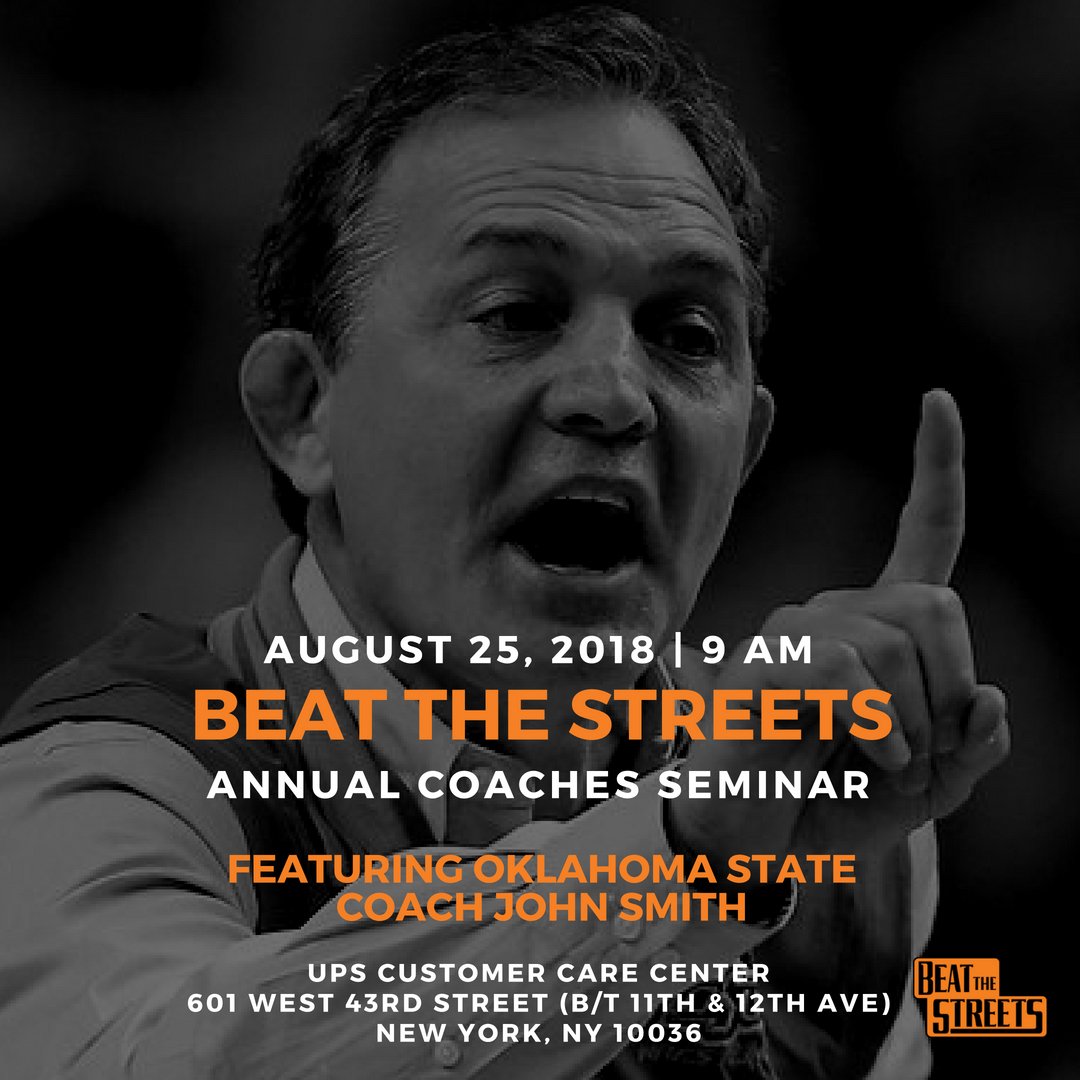 Beat the Streets Wrestling (@beatthestreets) on Twitter photo There's still time to sign up for Saturday's #BTSNY Coaches Seminar featuring <a href="/CowboyWrestling/">OSU Cowboy Wrestling</a> head coach <a href="/JohnSmithOKST/">John W. Smith</a>!
✍️: bit.ly/coachseminar18 There's still time to sign up for Saturday's #BTSNY Coaches Seminar featuring <a href="/CowboyWrestling/">OSU Cowboy Wrestling</a> head coach <a href="/JohnSmithOKST/">John W. Smith</a>!
✍️: bit.ly/coachseminar18