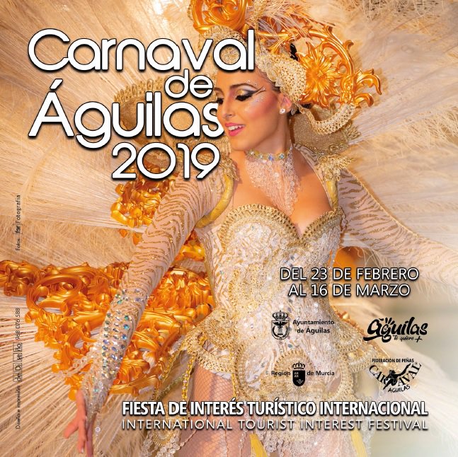 ¡Ya tenemos disponible en nuestra web el programa de Carnaval 2019! Apunta bien estas fechas: 🖋️📆 del 23 de febrero al 16 de marzo 💃🕺✨🎉 bit.ly/2N7oIMe ¡No te lo puedes perder!  Carnaval de Águilas, puro espectáculo 🧚‍♀️🧜‍♀️🧛‍♀️🧞‍♀️