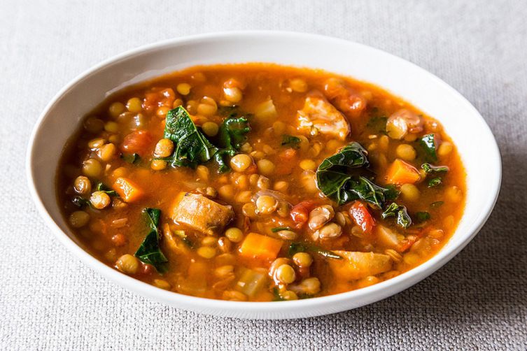 Our #soupsoftheday are Roasted Red Pepper and Vegetable Soup #lunch #harvestbarn #NOTL