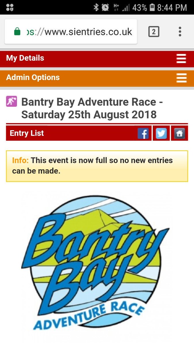 Saturday's Bantry Bay Adventure Race may be sold out. But you can pre-register for 2019 @ bantrybayadventurerace.com!