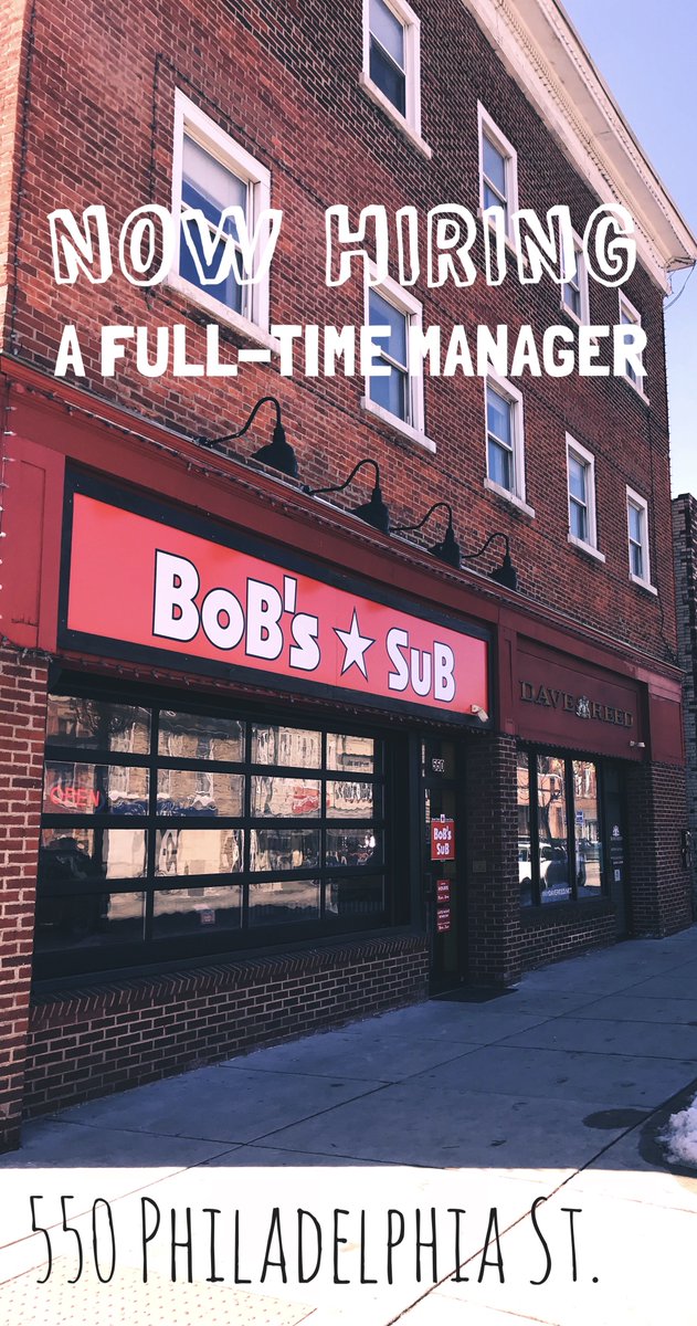 BobsSub1973's tweet photo. Now accepting applications at our Indiana shop!โ๏ธ๐ #nowhiring #fulltimemanager #applynow #iup #bobsway #goodvibes #greatsubs @IUPJOBS @IUPstudents @DowntownIndiana @IndianaGazette @ThePennIUP https://t.co/l9On1dkmCn