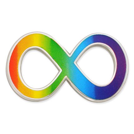 katiejlevin's tweet photo. Reached out to @Pinmart and explained that many #autistic people would rather use a rainbow infinity symbol than a puzzle piece. They listened and now they have a #RainbowInfinity Pin for sale! #Neurodiversity https://t.co/nEwBqBUhXu https://t.co/GKRIzycq5v
