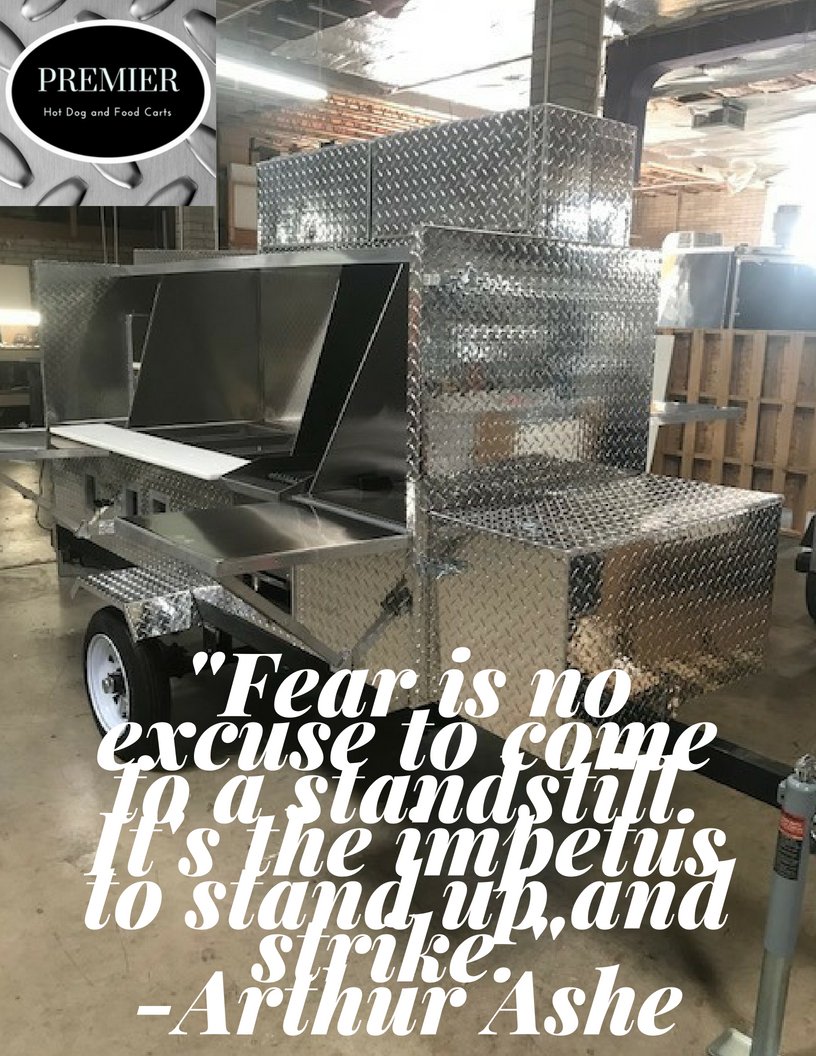 Pfcarts's tweet photo. Fear is no excuse... https://t.co/mxOwF9Mvx8 #hotdogs #tacos #burger #foodcart #foodtruck #mobilefood #concessions #thursdaythoughts https://t.co/EDiwSvy3tN