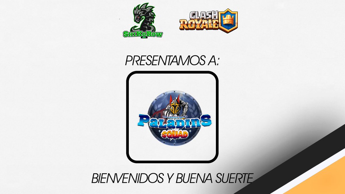 (#LigaClashRoyale)

¡Presentamos a este equipo que viene muy fuerte!

<a href="/Paladins_CR/">Paladins-eSports</a>
 
[13-16]