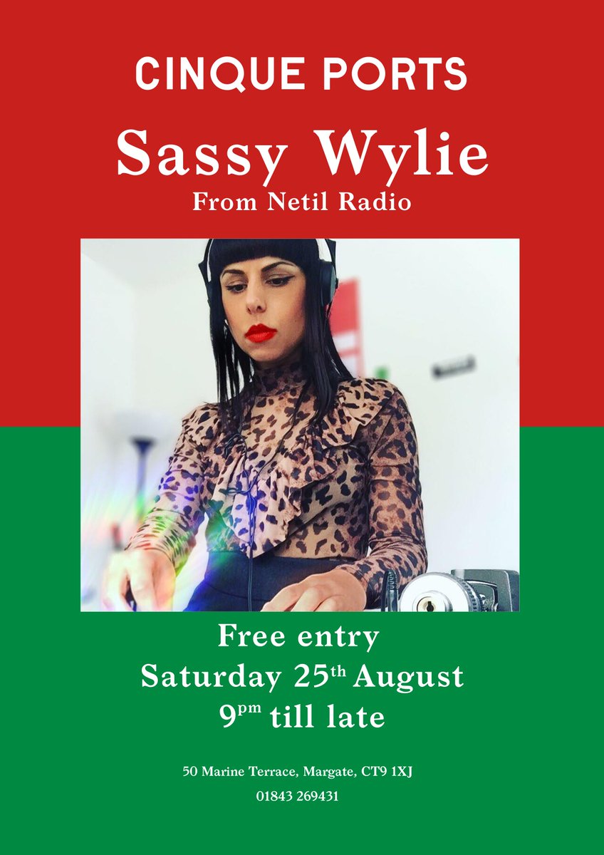 We have Sassy Wylie bringing those Carnival vibes to Cinque Ports TONIGHT from 9pm. See you later? 🙌