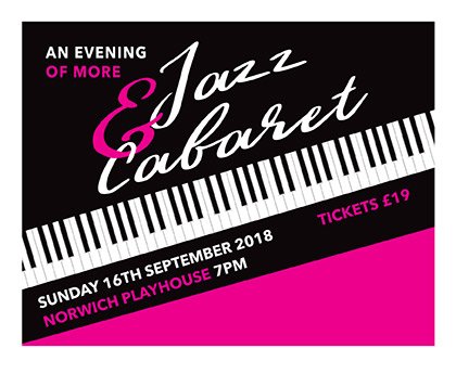 16th annual 'Evening of Jazz &amp; Cabaret'
All seats offer great views at Norwich Playhouse - but just a few towards the front left so book quick to get up close &amp; personal with <a href="/OllyDayUK/">Olly Day</a> <a href="/Gary_Winter/">Gary Winter</a> + the wonderful <a href="/jwbigband/">JWBIGBAND</a> 
Sun 16/09 <a href="/norwichplay/">Norwich Theatre Playhouse</a> 
Box office 01603 598598