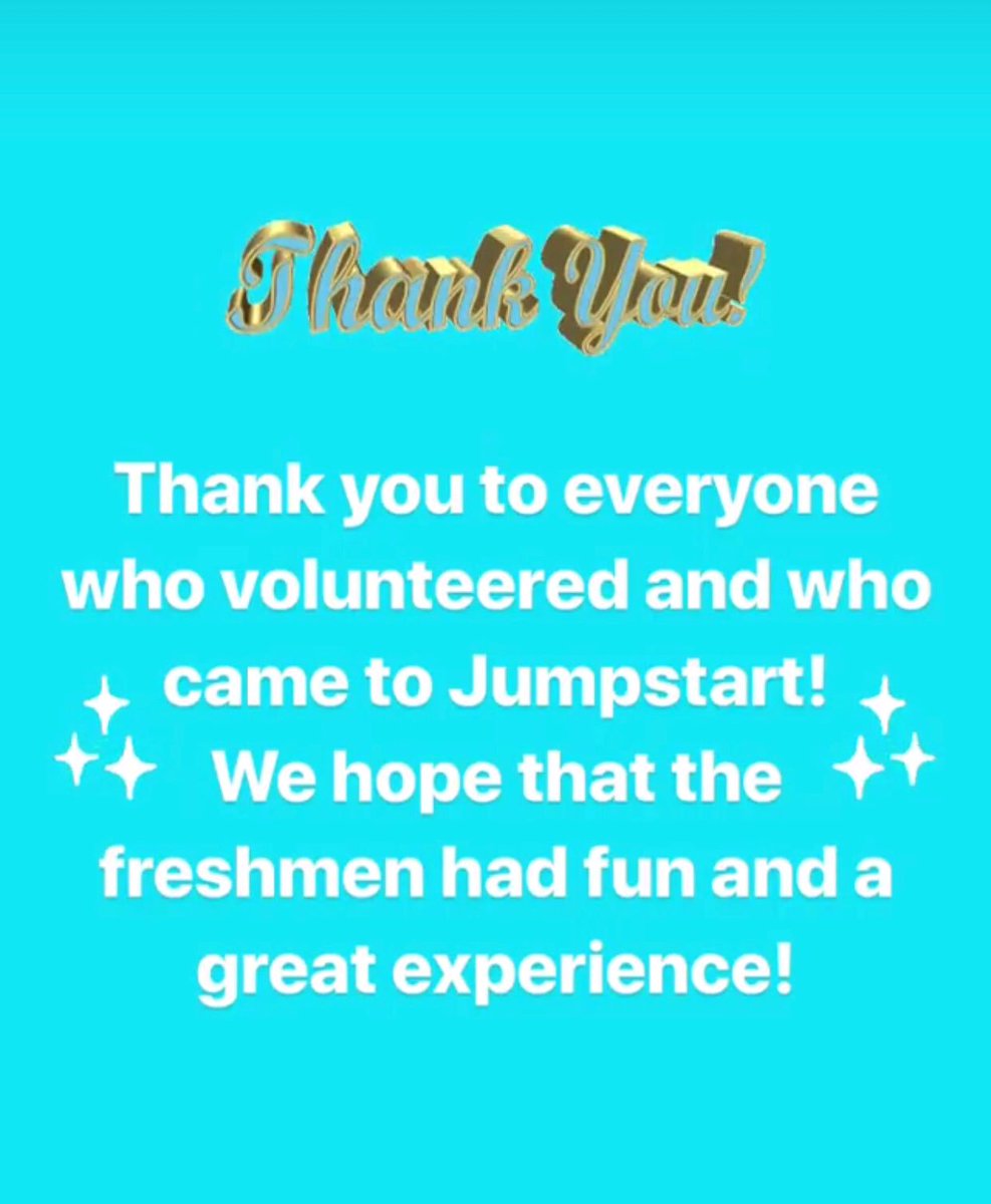 Thank you to the volunteers and to the freshmen!🌟