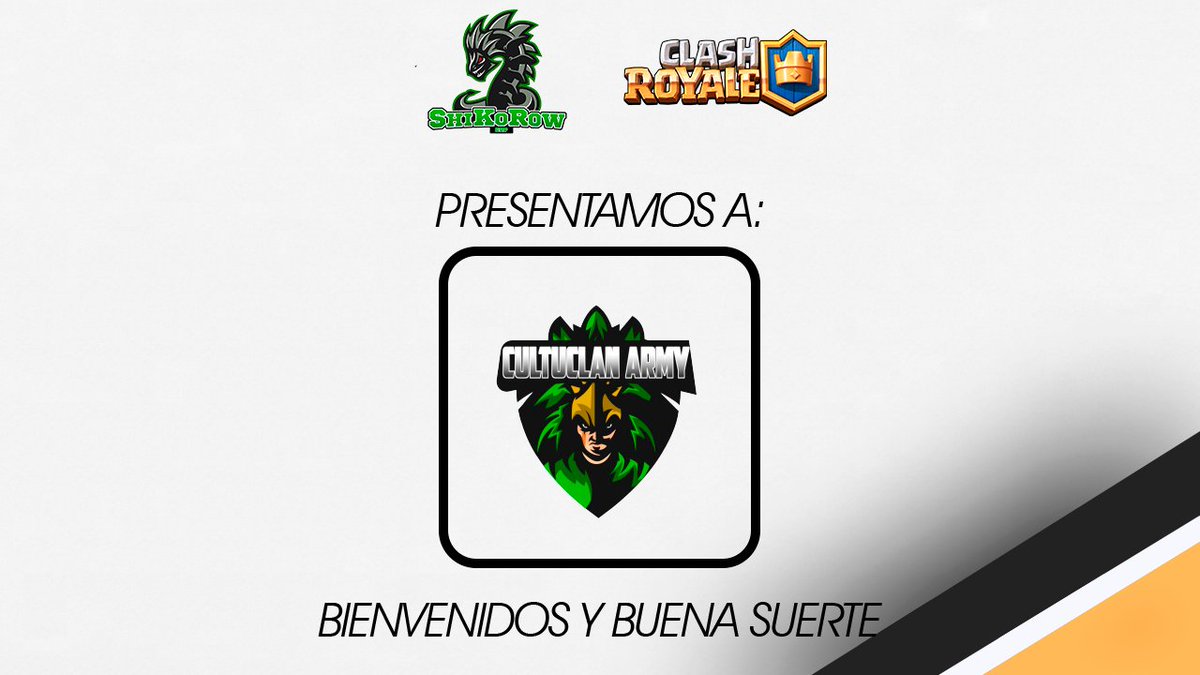 (#LigaClashRoyale)

¡Presentamos a este equipo que viene muy fuerte!

@CultuclanArmy 
 
[16-16]