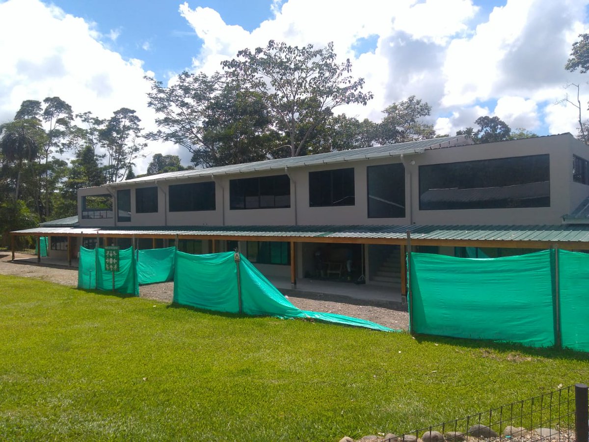 JKC_Ecuador's tweet photo. BIG NEWS! The ugly, green tarp is coming down! Join us tomorrow, August 24th, at 3:30 pm EST on Facebook, (https://t.co/aKqA8jsfb1) where we will broadcast live the taking down of the tarp. Hope that you will join us! #newclassrooms #empoweringchildren #finallyfinished https://t.co/6sZ0rT7j0U