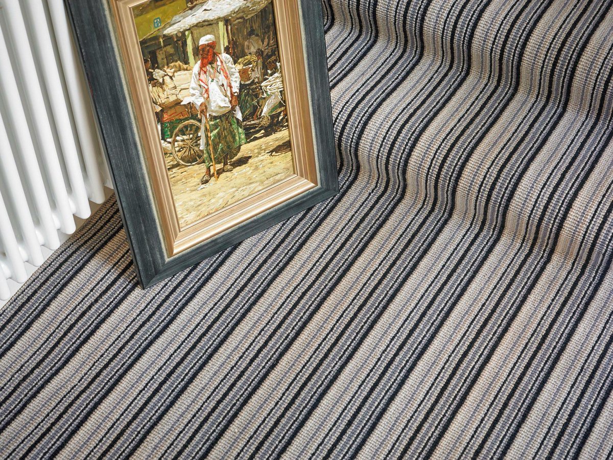 brockwaycarpets's tweet photo. Stripes are so elegant.  Put them on the stairs, lay them on the landing - Pure wool, loop pile carpet stripes from PORTOFINO will give your home that extra bit of style this autumn. 
#ChooseWool #carpet #looppile #stripes https://t.co/zmDDuur3P5