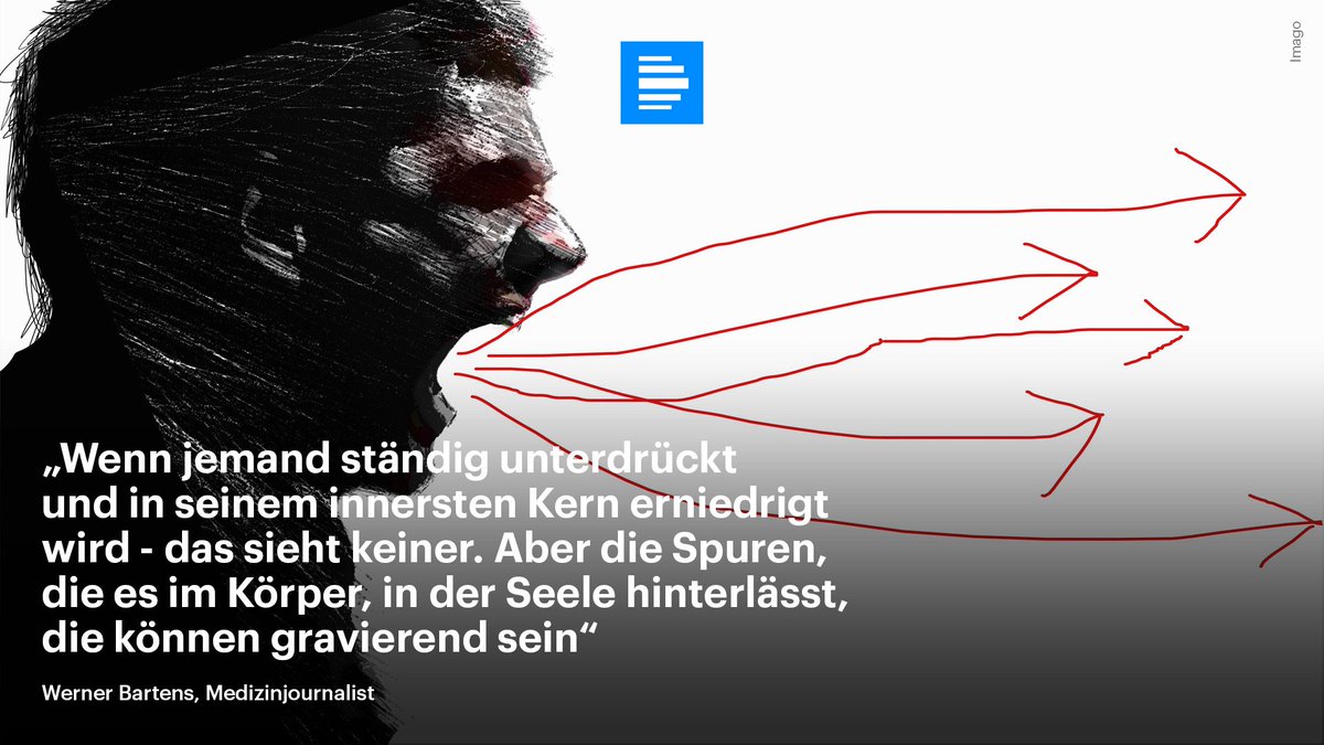 Deutschlandfunk (@dlf) on Twitter photo Kränkung, Missachtung, Erniedrigung, Ignoranz - all dies bezeichnet <a href="/WernerBartens/">Werner Bartens</a> als emotionale Gewalt. Und diese könne seelische und körperliche Verletzungen hervorrufen, die mitunter nie wieder heilen. ➡️dlf.de/426229 Kränkung, Missachtung, Erniedrigung, Ignoranz - all dies bezeichnet <a href="/WernerBartens/">Werner Bartens</a> als emotionale Gewalt. Und diese könne seelische und körperliche Verletzungen hervorrufen, die mitunter nie wieder heilen. ➡️dlf.de/426229