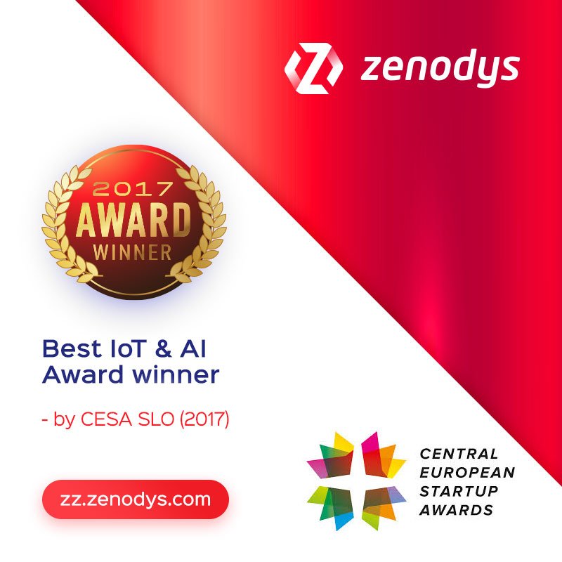 zenodys's tweet image. Central European Startup Awards received more than 3.000 nominations and Zenodys is winner in Slovenia National Winners at categories Best IoT Startup and Best AI Startup! #Awards #IoT