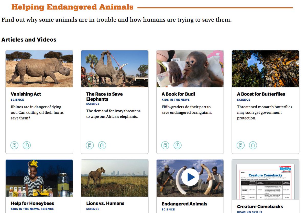 ElenaQSN's tweet image. #ScholasticNews now has #textsets! 🙌 Here&apos;s a sneak peek at some of the resources in the endangered animals text set collection. 🐒🐘🦁