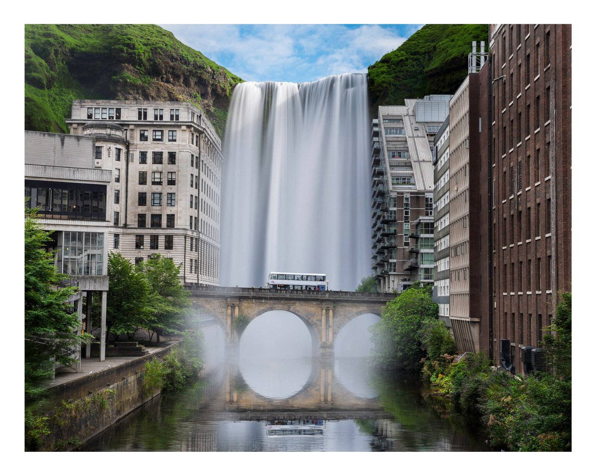jamespopsys's tweet photo. Another piece from my partnership with @adobeuk around the #Multilocalism visual trend, created with the help of @adobestock images. If youโre curious about how I stuck a famous Icelandic waterfall in the middle of rush hour Manchester, tutorial here: https://t.co/pity9cimxz #ad https://t.co/alohmsCyWq