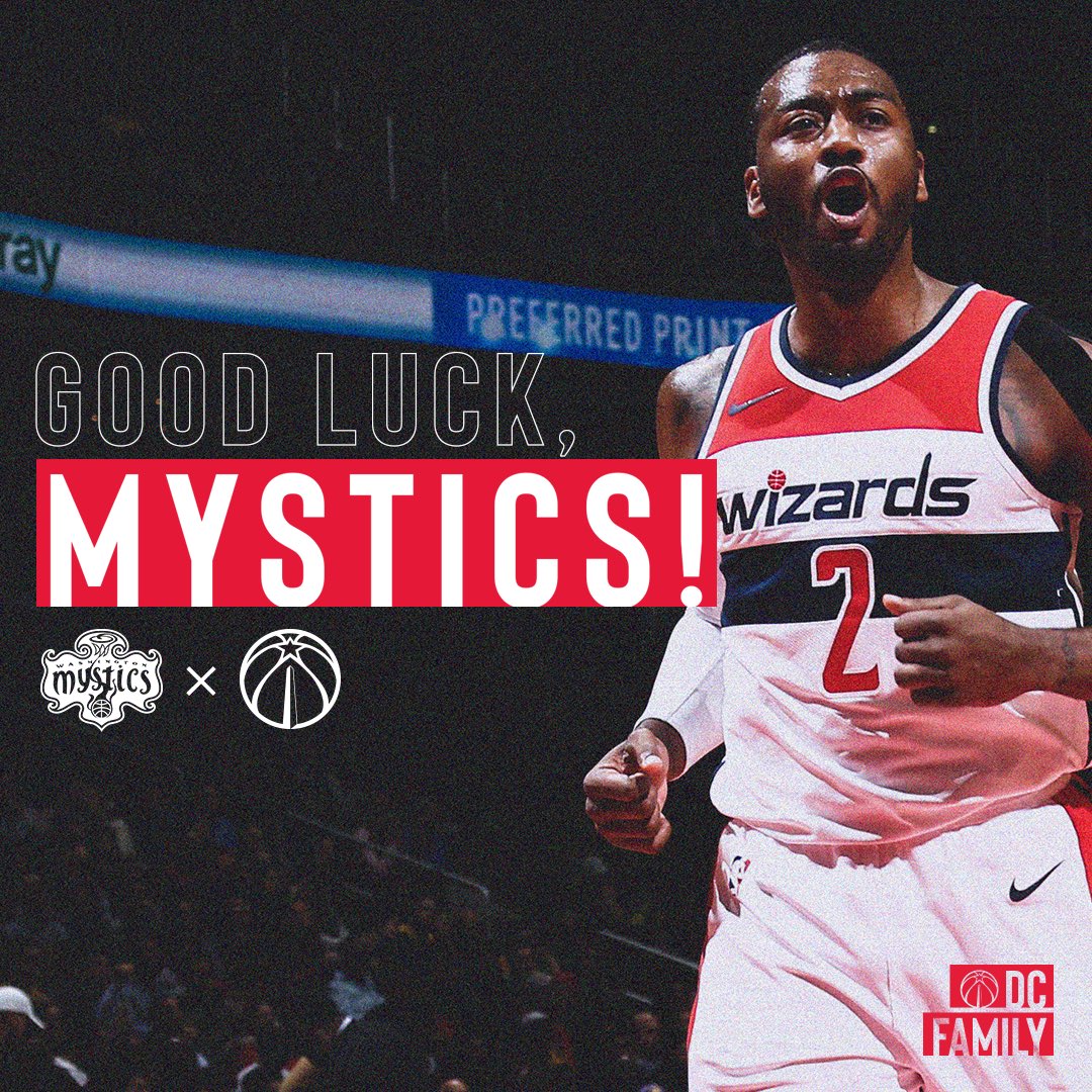 Let’s get it, @WashMystics! 👊  Good luck tonight and in the rest of the #WNBAPlayoffs!   #DCFamily https://t.co/GG9iv6JXSo
