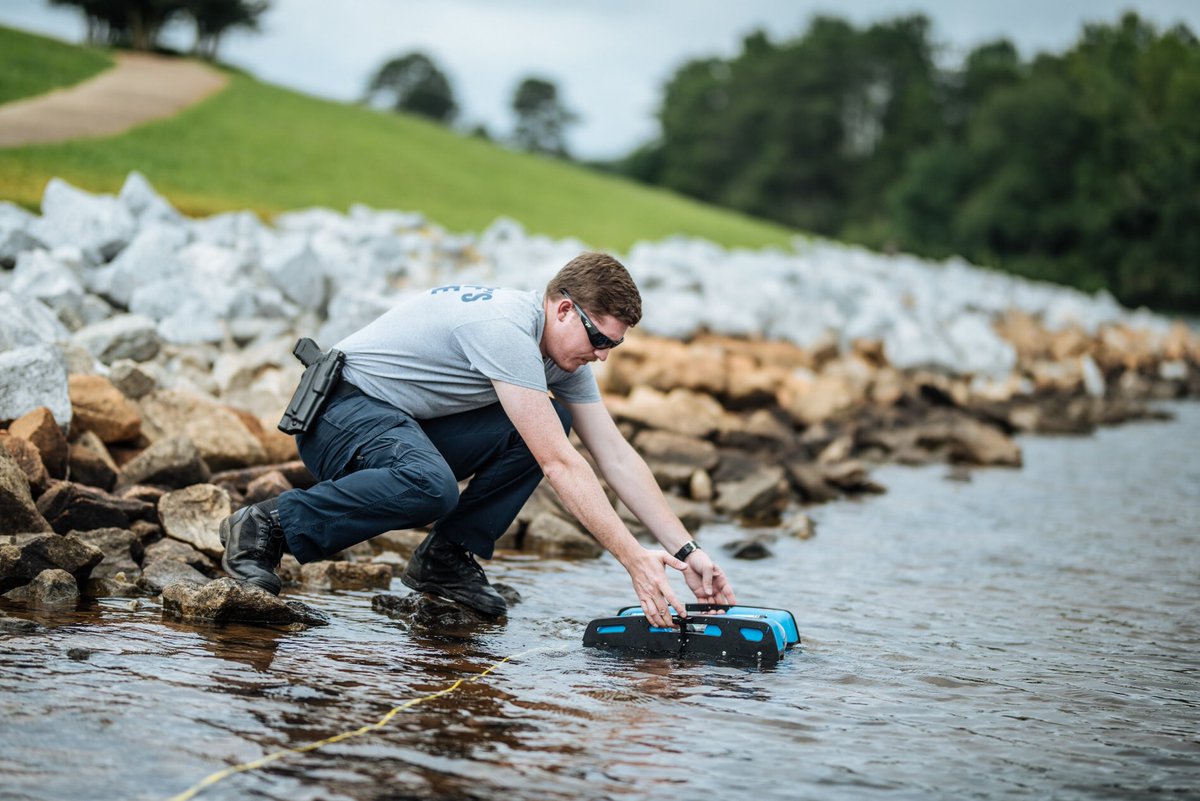 Blue_Linked's tweet photo. Another government agency getting their feet wet with the BlueROV2.  BlueLink is happy to have assisted in the acquisition of the BlueROV2 for the Greenville County Sheriff’s Office.  jeff@blue-linked.com https://t.co/lMDggojWkT