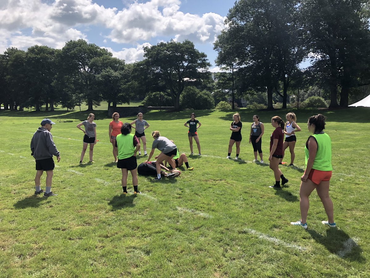 ColgateWRugby's tweet photo. Adding to our repertoire on our off day.  Ladies are getting certified as referees through USA Rugby Level 100 Referees Clinic.  Getting better on and off the pitch! https://t.co/cEN6QyYfRs