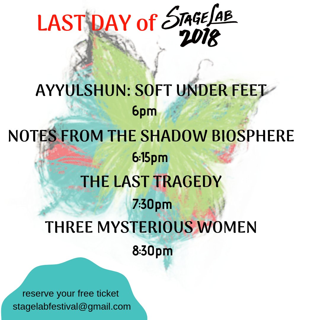 StageLabFest's tweet photo. @UofADrama faculty present their research as performance as part of StageLab 2018. It's the LAST DAY and we have a wonderful lineup of fresh and fantastic offerings today.
 Reserve your seats now via email, stagelabfestival@gmail.com
#yegtheatre #stagelab2018 https://t.co/wBKMka4Zuy
