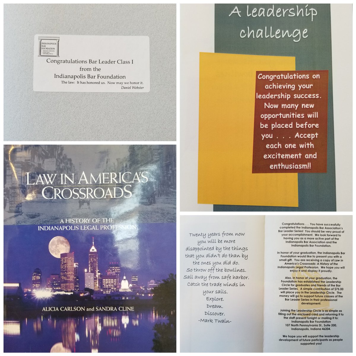 ProfCompton's tweet image. Got a note from an old law student who just completed the @IndyBar Bar Leaders Series. I have fond memories of BLS. The lessons I learned have proven to be extremely helpful in my career. So happy BLS continues to have a strong presence in the legal community. #IndyBar #ClassI