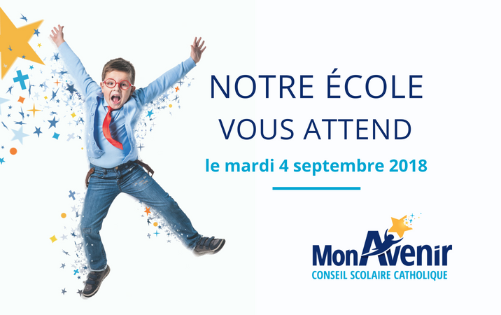 Plus que deux semaines avant le début des classes…

Nous avons très hâte de vous revoir le mardi 4 septembre pour la rentrée scolaire!