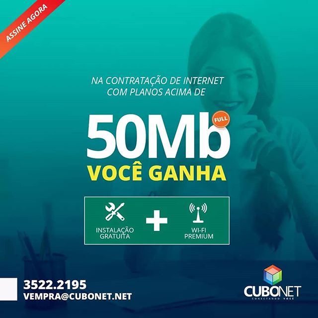 CuboNet's tweet image. Na #CuboNet é assim,

Você ganha Instalação e Wi-Fi Premium de GRAÇA na contratação de planos acima de 50Mb. 😍🤩🤗 #VempraCuboNet #Internet

Telefone: (47) 3522-2195 ☎️
WhatsApp: (47) 99716-3666 📲