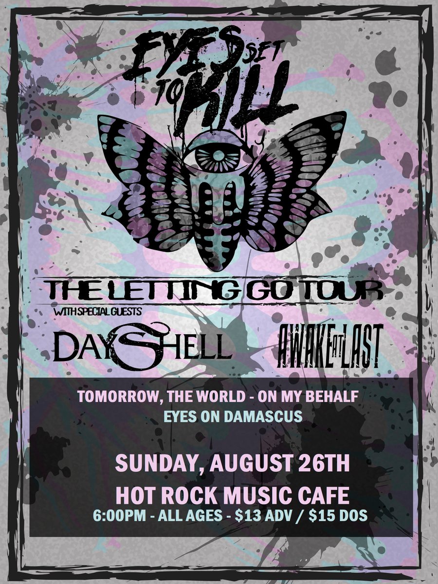 Cthulhu_Det's tweet photo. Sunday at Hot Rock Cafe in MI tix avail at https://t.co/J1GtpUyBxF @eyessettokill @DayShell @awakeatlastrock @EyesOnDamascus @On_My_Behalf @therealttw https://t.co/JToSTLRh5T