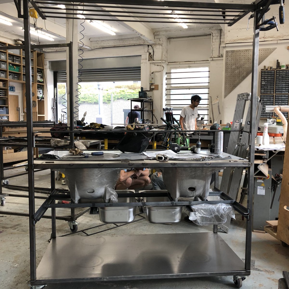 JoyStoveUK's tweet photo. Things are coming along just nicely with our @JoyStoveUK #LondonLogCoJoyStoveKitchen collaboration for @MeatopiaUK this year. See @somsaa_london @SmokingGoatBar and other guest chefs give its 1st run. Aug 31 - Sept 2nd #TobaccoDock LDN https://t.co/V8aeSipopo