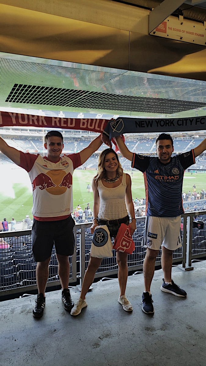 Isabellesports's tweet photo. Loving this two!! โค๏ธ ๐ #hardfans #nycfc #newyorkredbulls https://t.co/dpbkNhNVvj