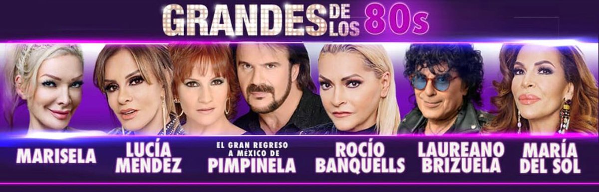 IVAN_BOBADILLA's tweet photo. Estamos a una semana del gran SHOW #losGrandesDeLos80s
* JUEVES 30 AGOSTO * 8:30pm. 
@AuditorioMx 🎤 @elsergiogabriel
Elenco Estelar: 
@mariselatour @LuciaMendezOf @PimpinelaNet @RocioBanquells @LaureanoBW @maria_del_sol 
BOLETOS: https://t.co/zeNWmxXQMN https://t.co/4wz0FM7YkI