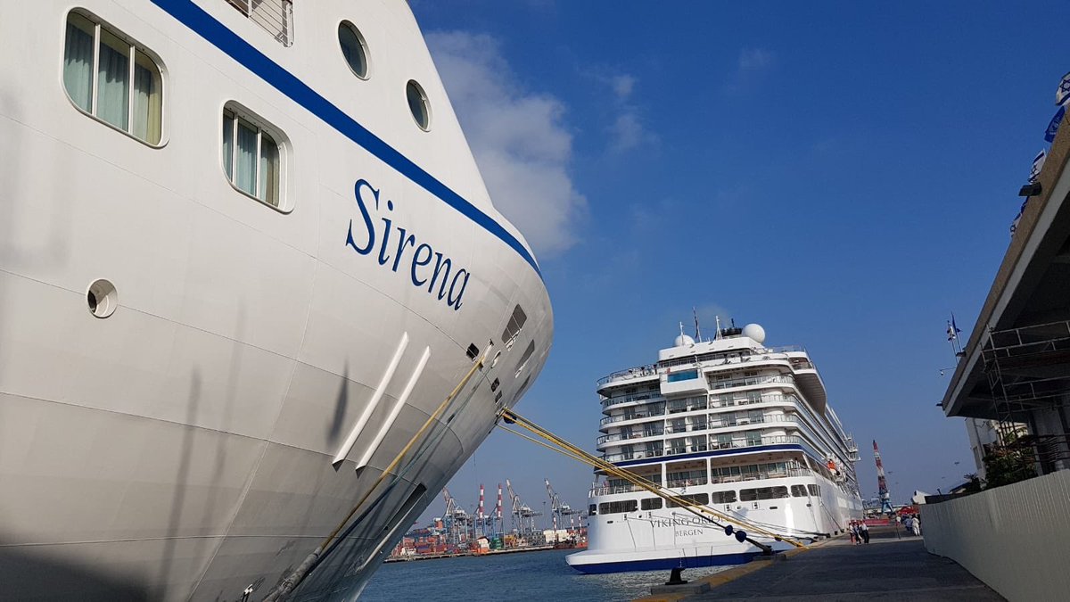 Cruise_Haifa's tweet photo. Cruise season is officially open at Haifa Port... @VikingCruisesUK @VikingCruises @OceaniaCruises https://t.co/hpCDoeieCp