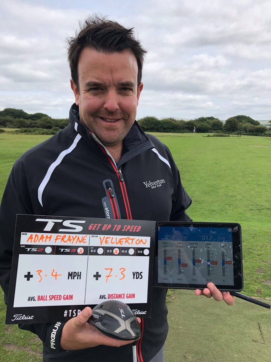 AdamFrayneGolf's tweet photo. Thanks to @benhiscockpga for coming down and letting me hit a few with the new @TitleistEurope @TitleistonTour drivers! Good numbers coming off them! @RichNelsey yes please 😏 #TSproject #dropthespin https://t.co/fW64lpBPVR