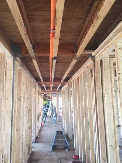 DCDGS's tweet photo. Since you know what a Zip System is from yesterday's #DGSWednesdayWisdom, check out the zip system install on our Family Shelter at 4300 12th St SE. We are also continuing MEP & sprinkler rough-in work and interior framing. We love the #progress! #DGSDelivers #ThisisConstruction https://t.co/4CCWIwFEWF