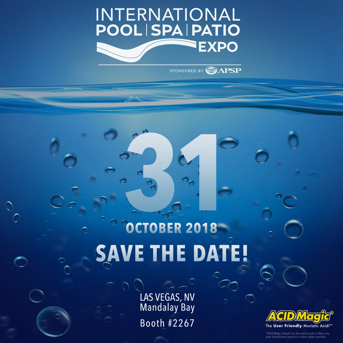 MicroCareMed's tweet image. Planning on attending the @PoolSpaPatio in October? Come visit us at booth #2267 and learn how we make pool maintenance easier! #PSPExpo #AcidMagic #Pools #CertolUSA #PoolSafety