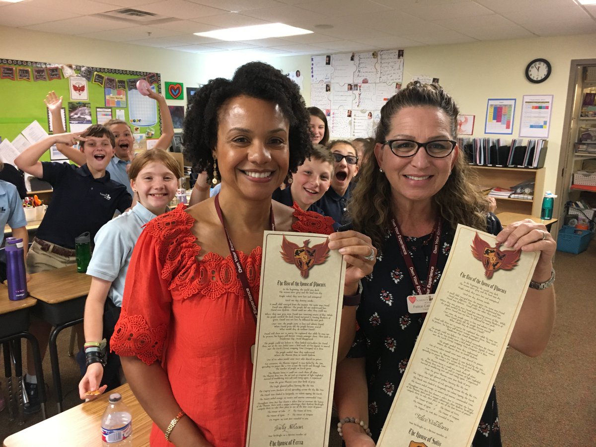 SchenckSchool's tweet photo. Teachers revealed which houses they were sorted into today! #TSSsolis #TSStempus #TSSterra #TSSignis https://t.co/SGKrCURqr5