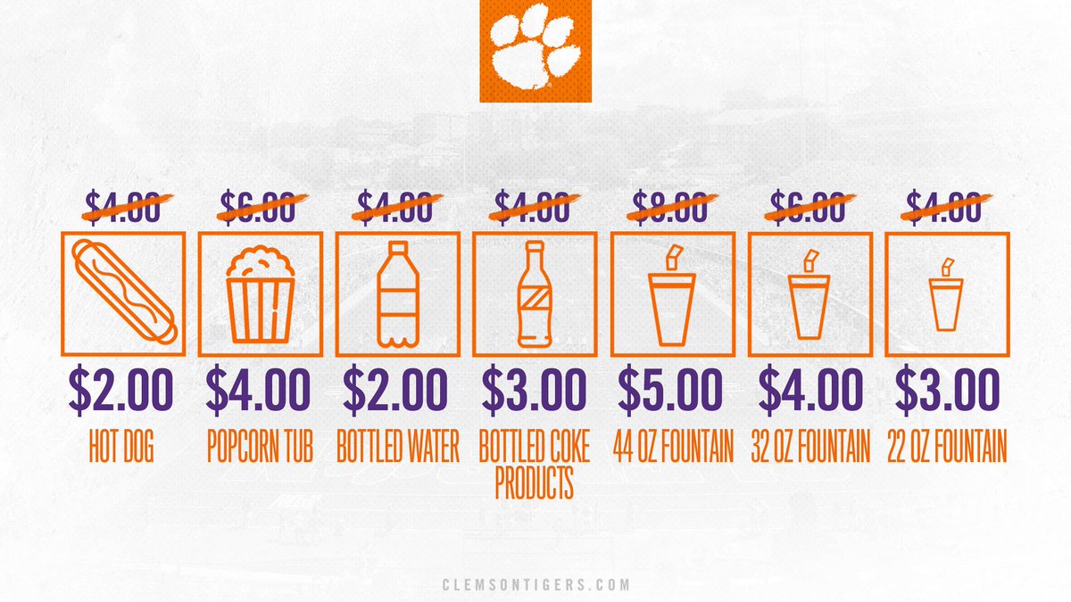 Clemson Athletics On Twitter New Fan Friendly Concession