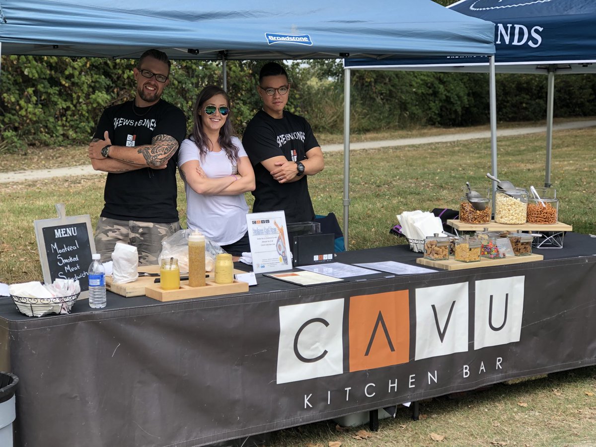 CAVUKitchenBar's tweet photo. Fuel up with our Montreal Smoked Sandwiches and brews by @FourWindsBrewCo! We’re at @QuilchenaGolfs hole #5 ⛳️ #YVRForkids https://t.co/d7pEXfFa0m